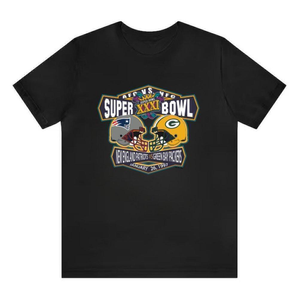 Super Bowl 31 Packers Patriots Retro NFL Fan Gift Unisex Style T-Shirt